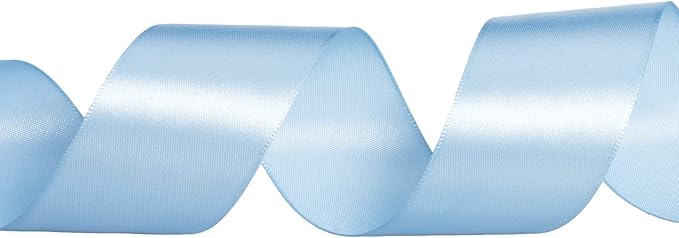 ATRBB 25 Yards 1-1/2 inch Wide Satin Ribbon Perfect for Wedding,Handmade Bows and Gift Wrapping (Blue Mist)