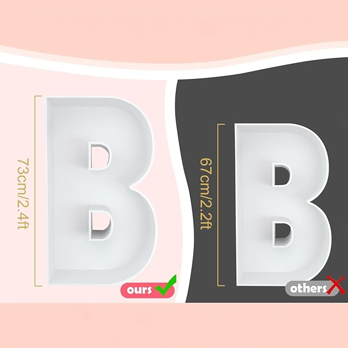 Baby Shower Decorations for Girl Boy-2.4FT Pre-Cut Foam Board Marquee Letters BABY Kit for Gender Reveal Decorations, Mosaic Balloon Frame Baby Sign for Boy Girl Birthday Party Decor