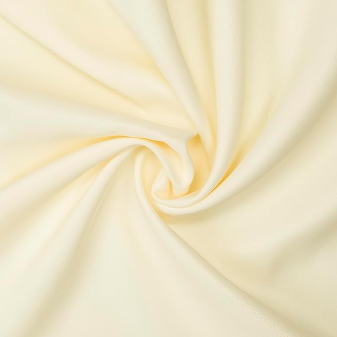 Gee Di Moda Fitted Tablecloth - 48 x 30 Inch Ivory Fitted Table Cloth for 4 Foot Rectangle Table - Heavy Duty Washable Fabric - for 4 Ft Buffet Table Holiday Party Dinner Wedding & Trade Show