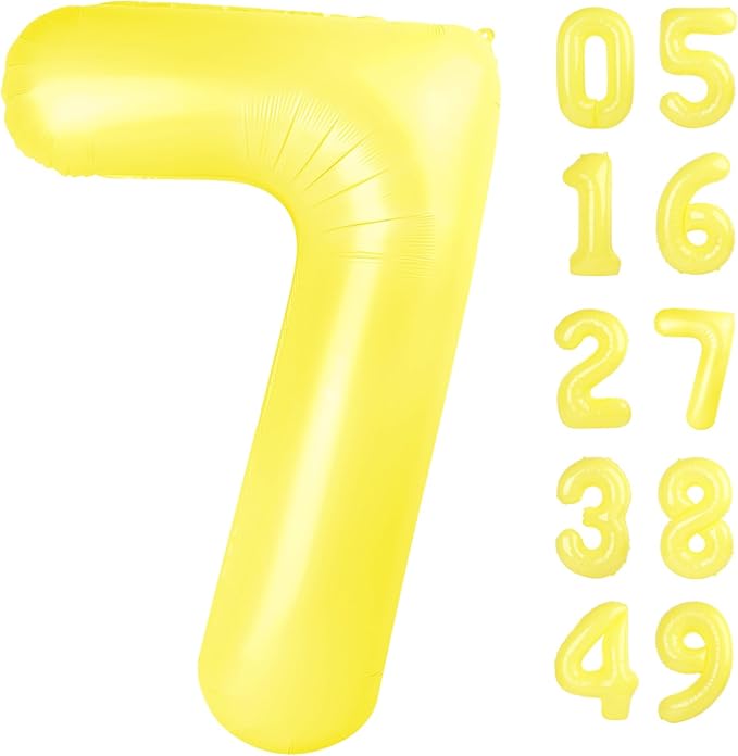 Macaron Yellow Number Balloon 7