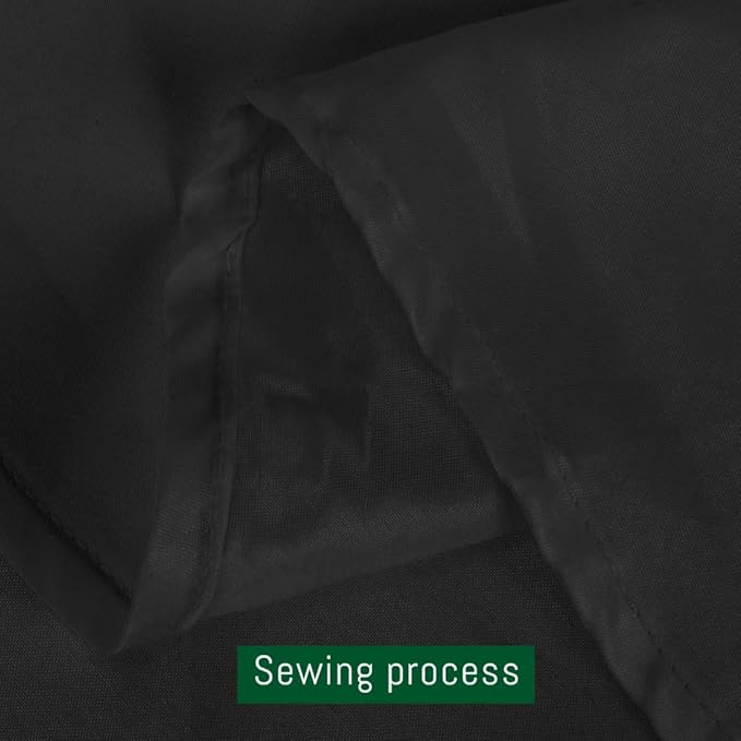 10 Pack Round Tablecloth Black 120 Inch, Stain Resistant and Wrinkle Polyester Fabric, Washable Table Cover for Kitchen Dining, Wedding, Buffet Table, Holiday Party