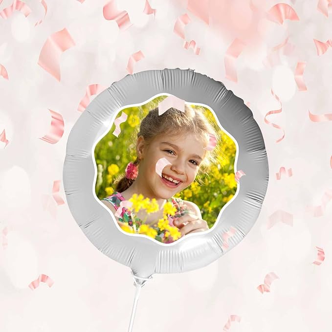 DIYKST Custom 18" Balloons with Logo Personalized Balloon with Photo Text Face on Balloon Design Your Own Balloons