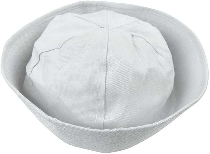 Funny Party Hats White Sailor Cap - Nautical Yacht Hat - Gob Hat - Costume