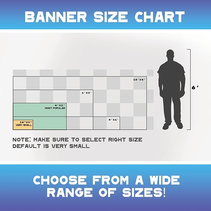 Custom Banners | Personalized Vinyl Signs for Business, Birthdays, Weddings, Events, Outdoor & Indoor Use | Customizable Happy Birthday, Graduation, Christmas & Party Decorations | Create Your Own Banner