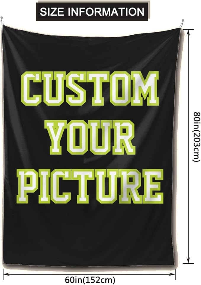 JINJUREN Custom Tapestry Upload Images Banners and Signs Customize For Bedroom 60 * 80 inch Vertical
