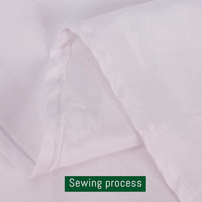 10 Pack Round Tablecloth White 120 Inch, Stain Resistant and Wrinkle Polyester Fabric, Washable Table Cover for Kitchen Dining, Wedding, Buffet Table, Holiday Party