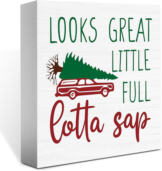Christmas Vacation Decorations, Christmas Holiday Decor, Merry Xmas Vacation Decor for Home Bathroom, Funny Xmas Holiday Decorations for Table 5 X 5 Inch