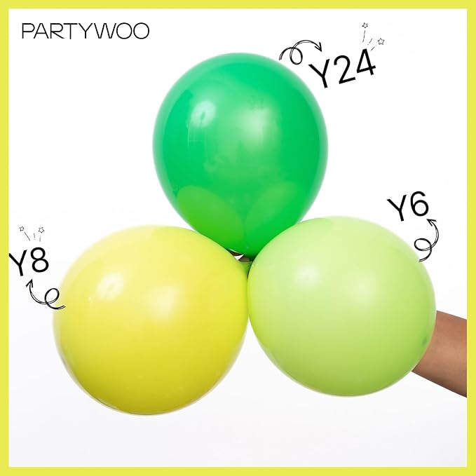 PartyWoo Lime Green Balloons 50pcs 12 inch Light Pastel Kelly Green Balloons for Graduation Baby Shower Bridal Shower Wedding Engagement Spring Forest Theme Birthday Tea Party Decorations Green-Y8