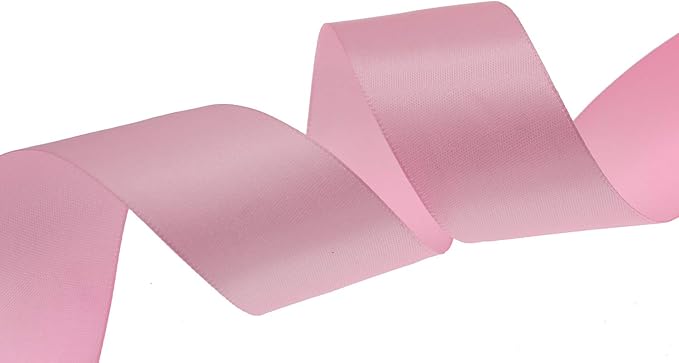ATRBB 25 Yards 1-1/2 inch Wide Satin Ribbon Perfect for Wedding,Handmade Bows and Gift Wrapping(Pink)