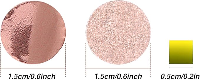 TecUnite Round Tissue Paper Table Confetti Dots for Wedding Birthday Party Decoration, 1.76 oz(Rose Gold Confetti,1.5 cm)