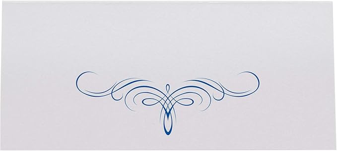 Decadent Flourish Place Cards, Royal Blue (Choose Color), Set of 60, Pre-cut and Scored - Wedding, Party, Dinner, and Special Events - Made in the USA