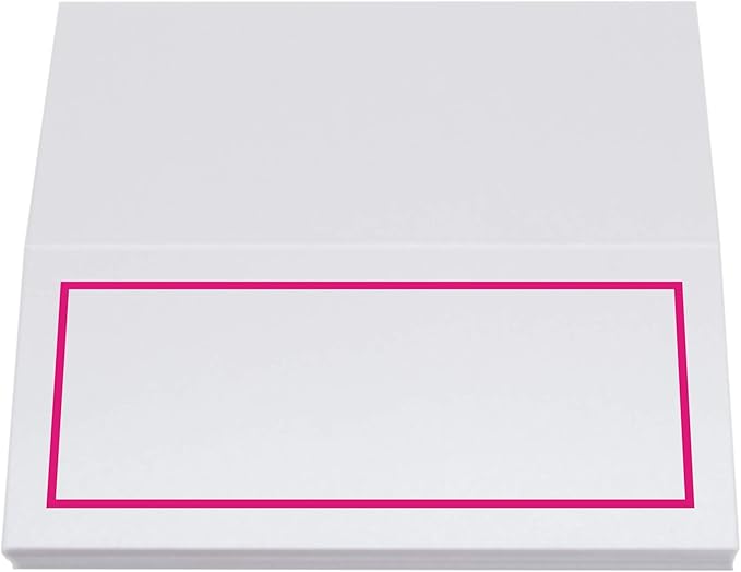 Single Line Border Place Cards, Fuschia (Choose Color), Set of 150, Pre-cut and Scored - Wedding, Party, Dinner, and Special Events - Made in the USA