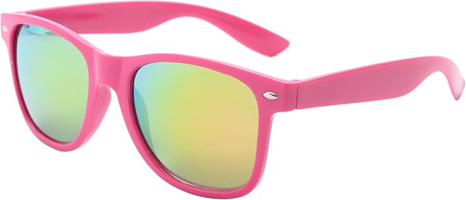 Fsmiling Hotpink Sunglasses Bulk Adult Party Sunglasses 80s Sunglasses Pack for Men Women Valentine's Day Party Favors-10Pack