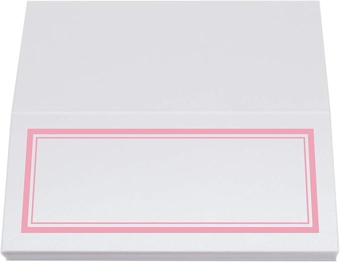 Double Line Border Place Cards, Pink (Choose Color), Set of 60, Pre-cut and Scored - Wedding, Party, Dinner, and Special Events - Made in the USA