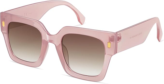SOJOS Vintage Oversized Square Sunglasses for Women,Retro Womens Luxury Big Large Sun Glasses UV400 SJ2194