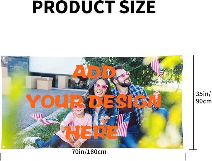 Custom Banners And Signs Customize With Photo Logo Text Personalized Banner For Parties Business Birthday Graduation Indoor Outdoor 35 X 70 Inch
