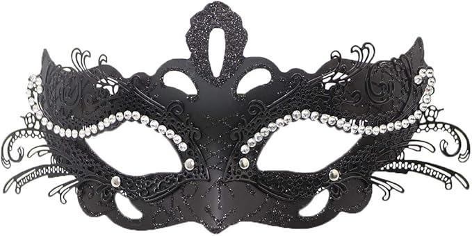 Coolwife Couples Masquerade Masks Metal Venetian Mardi Gras Party Evening Prom Costume Mask