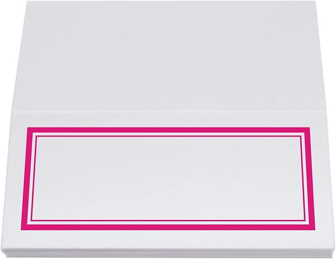 Double Line Border Place Cards, Fuschia (Choose Color), Set of 60, Pre-cut and Scored - Wedding, Party, Dinner, and Special Events - Made in the USA