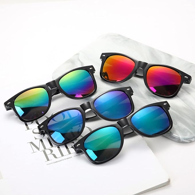Fsmiling Neon Sunglasses Bulk Adult Party Sunglasses 80s Sunglasses Pack for Men Women Party Favors-10Pack