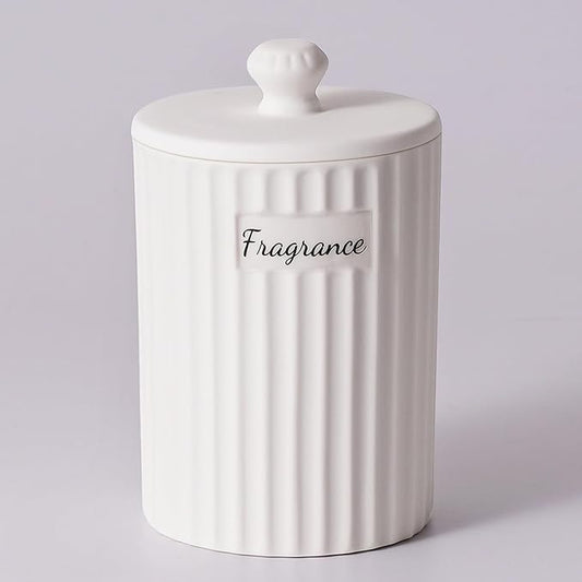 Viyffo Fall Candles– Lavender & Eucalyptus Scented Candle, 6.35oz Soy Wax in White Ceramic Jar with Gift Box, Calm & Refreshing Candle for Women, Mom & Friends, Perfect for Spa & Holiday