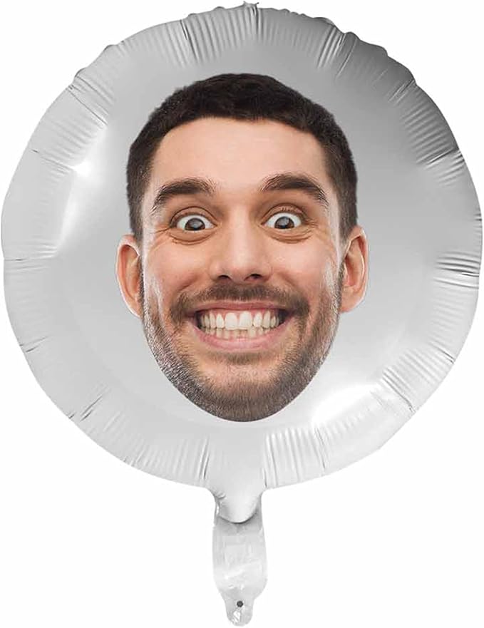 DIYKST Custom 18" Balloons with Logo Personalized Balloon with Photo Text Face on Balloon Design Your Own Balloons