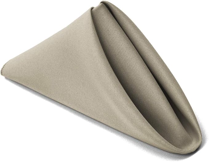 TableLinensforLess 17"x17" Polyester Cloth Napkins, Set of 6 (Charcoal) | Easy-Care, No-Iron Finish, Superior Color Retention, Machine Washable