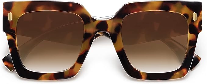 SOJOS Vintage Oversized Square Sunglasses for Women,Retro Womens Luxury Big Large Sun Glasses UV400 SJ2194