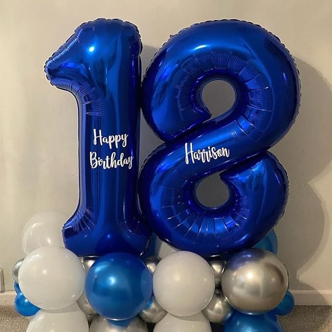 40 inch Navy Blue Number Balloon Dark Blue 3 Balloons Giant Foil Helium Balloons Blue Number 3 Balloon for 3rd Birthday Party Decorations