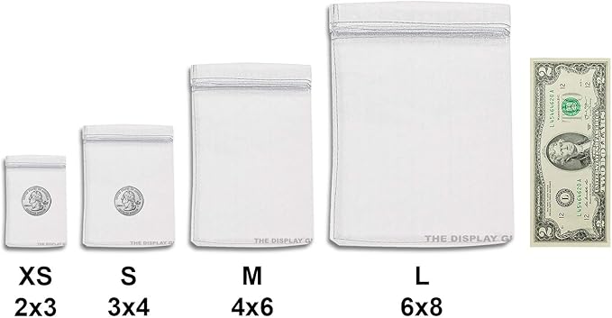 TheDisplayGuys 48-Pack 4x6 Silver Sheer Organza Gift Bags with Drawstring, Jewelry Candy Treat Wedding Party Favors Mesh Pouch
