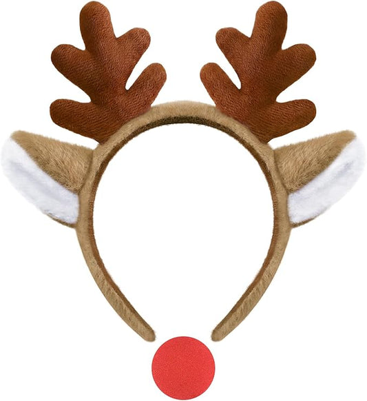 Reindeer Antlers Headband - Cute Deer Antlers for Xmas Party Favors