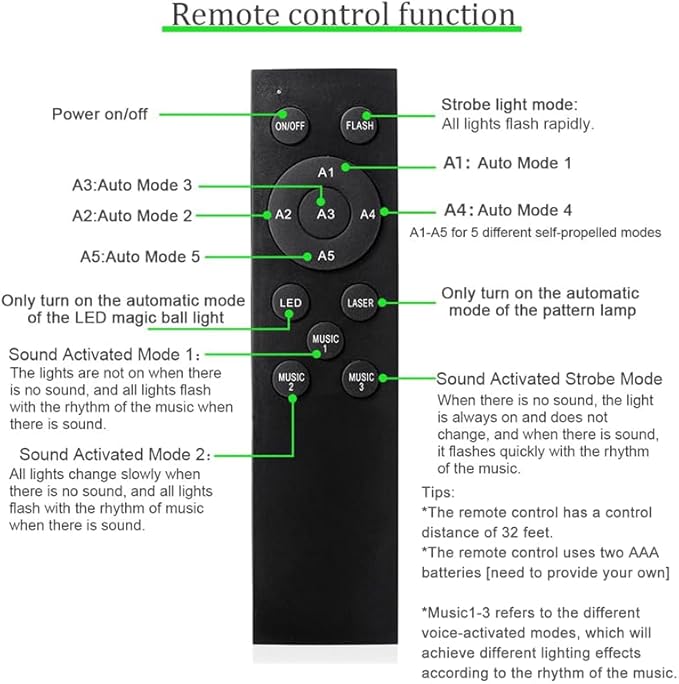 Dj Party Disco Ball Light Support DMX512 and Sound Activated, BUCLHOZ LED Stage Strobe Lighting for Parties Indoor Dance Floor Birthday Rave Bar Karaoke KTV Xmas Christmas Wedding Show Club