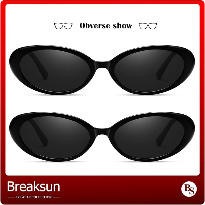 Retro Oval Sunglasses for Women Men Fashion Small Oval Sunglasses 90s Vintage Shades