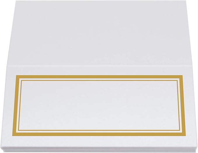 Double Line Border Place Cards, Gold (Choose Color), Set of 25, Pre-cut and Scored - Wedding, Party, Dinner, and Special Events - Made in the USA
