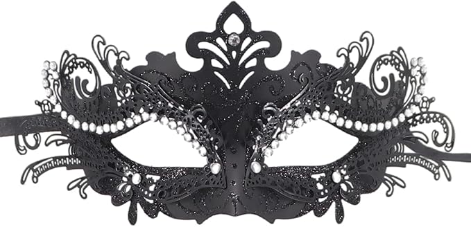 Coolwife Couples Masquerade Masks Metal Venetian Mardi Gras Party Evening Prom Costume Mask