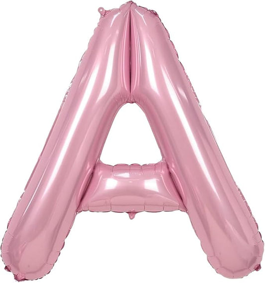 Pink Letter A Balloons,40 Inch Balloons Letter A Mylar Helium Large Pink A Balloon for Birthday Party Anniversary Decorations
