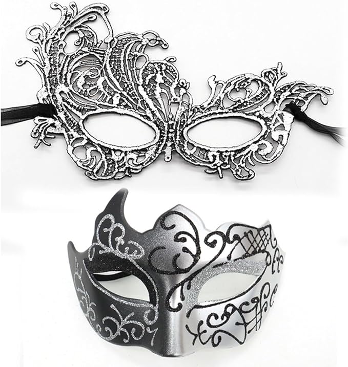 Masquerade Masks for Women Men Couple Lace Eye Mask for Venetian Carnival Halloween Party Ball Prom Costume Mardi Gras