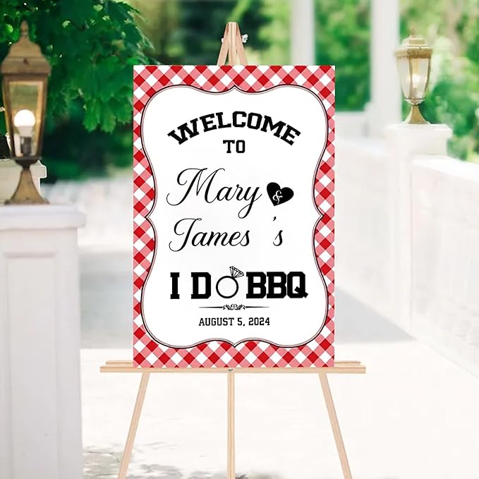 Personalized I Do BBQ Welcome Sign, I Do BBQ Sign, I Do BBQ Decorations, BBQ Engagement Party Sign, Couples Shower BBQ Sign, Welcome To The I Do BBQ Party Sign, BBQ Welcome Sign