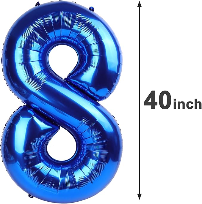 Giant Navy Blue 80 Balloon Number 40 Inch, 80 Number Balloons Birthday Supplies, 80 Year Old Birthday Party Celebration, 80 Balloons Graduations Anniversary Decorations