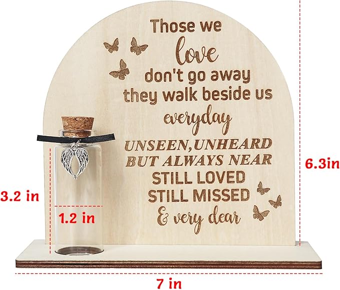 Personalized Loss of Loved One Photo Frame Memorial，Custom lock of Hair Keepsake Jar,Remembrance，Bereavement,Sympathy Gift for Lost Mom, Dad， Friends, Sisters, Grandparents (Style C)