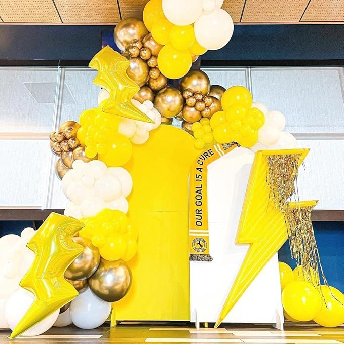 Bezente Pro Duralatex Yellow Balloons - 3.2g Premium 100 Pack 12 inch Yellow Balloons for Long-Lasting Professional Party Decorations, Large Birthday Summer Events