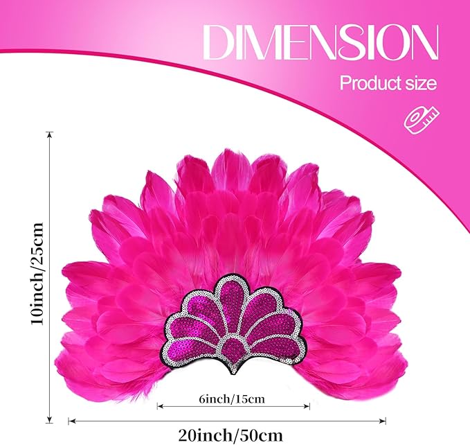 Women's Carnival Feather Headpieces Sequin Headdress for Wedding Masquerade Party Cosplay Feather Headbands