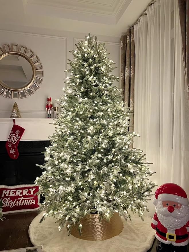 YEGUO 165ft 500 LED Christmas Lights Outdoor Waterproof, White String Lights Indoor, Green Wire Twinkle Tree Light Plug in with 8 Modes Timer Memory