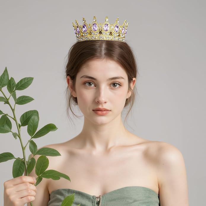 Crown for Women Crystal Rhinestone Wedding Tiara Queen Hair Accessories for Birthday Prom Pageant Princess Headband