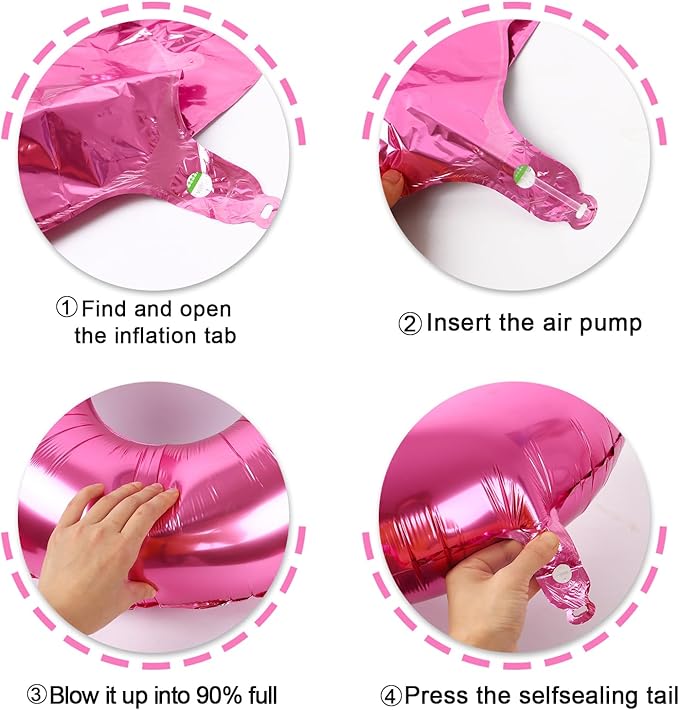 Pink 0 Number Balloon 40 Inch, 0 Decorations for 10 20 30 40 50 60 70 80 90 100Birthday, Foil Giant Birthday Graduations Anniversary Party Balloons