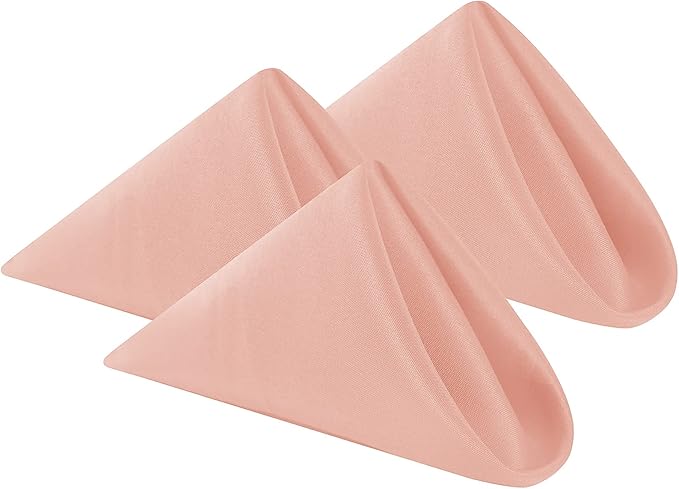 Cloth Napkins 20x20 inch Washable Polyester Dinner Napkins Soft Table Napkins for Wedding Party Dining Banquet(Dusty Pink,50PCS)