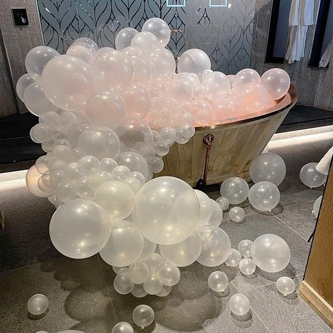 Labeol Clear Balloons Different Sizes 151PCS 18/12/10/5 Inch Clear Balloon Garland Arch Kit Quality Transparent Latex Balloons Decorations for Party Birthday Graduation Wedding