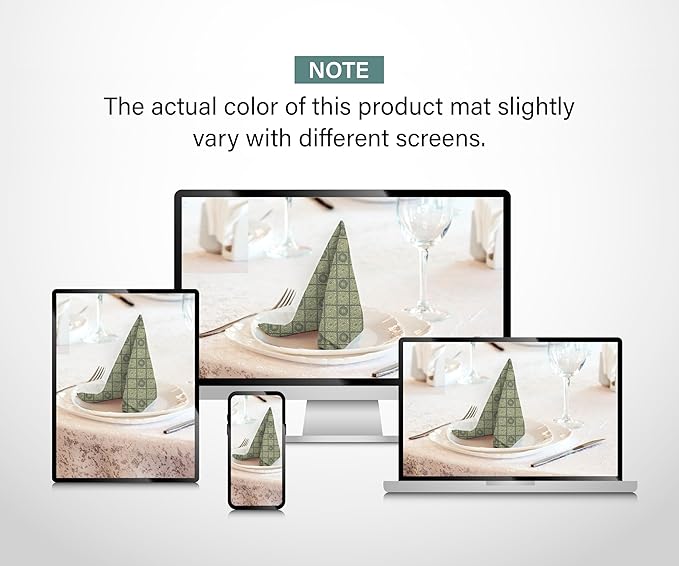 RUVANTI Cloth Napkins Set of 12 Cotton 100%, 18x18 Inches Napkins Cloth Washable, Soft, Absorbent. Cotton Napkins for Parties, Christmas, Thanksgiving, Weddings, Dinner Napkins Cloth - Floral Tiles