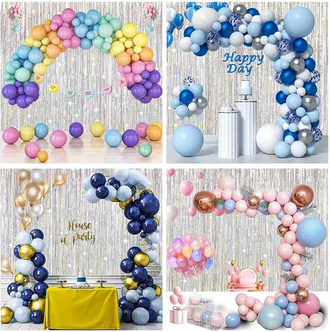3 Pack Shiny Silver Backdrop Party Decorations Tinsel Curtain Party Backdrop Foil Fringe Birthday Decorations Photo Booth Streamer Silver Theme Bachelorette Graduation Party Decorations