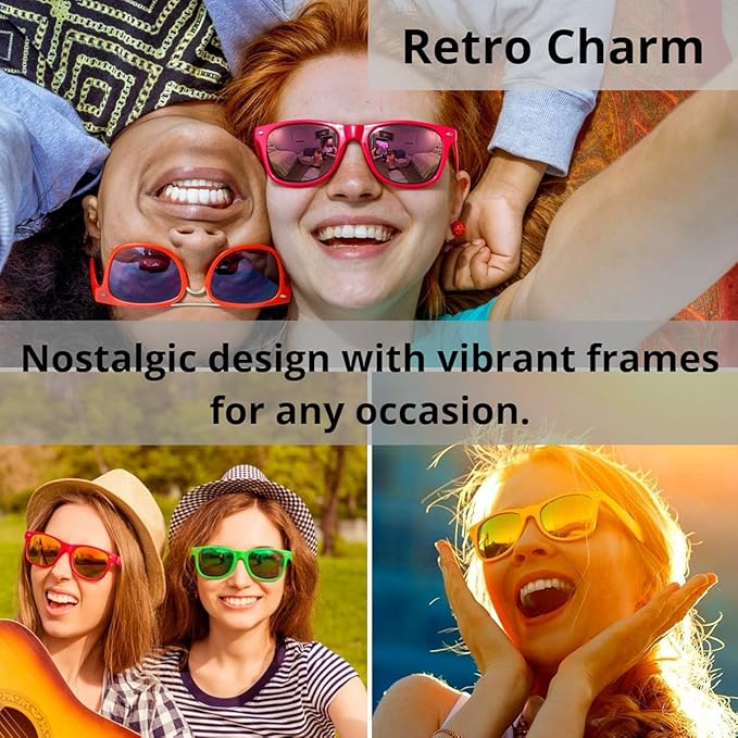 Eyegla Sunglasses Bulk Adults Party Sunglasses 80s Shades Eyewear Party Favors Glasses 10/20 Pack