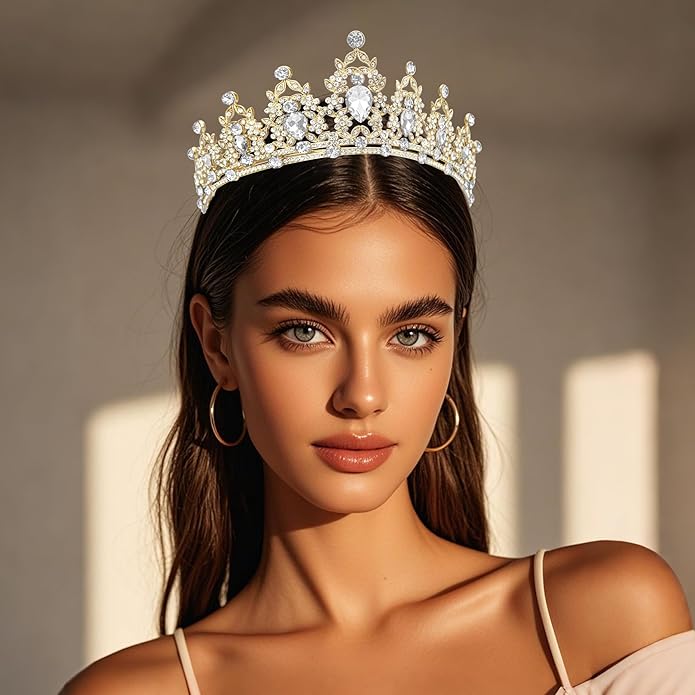 tiaras and crowns for women queen crowns for Women and Girls Crystal Princess Tiaras Rhinestone Tiaras For Wedding Bridal Birthday Prom Pageant Party